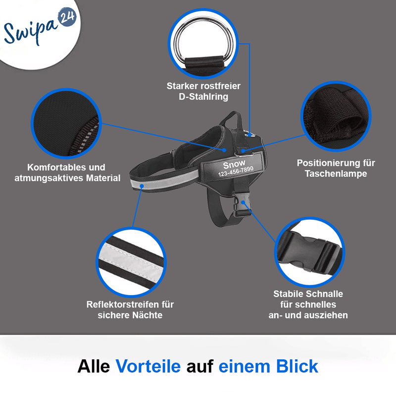 Swipa Canlu - Stilvolles Hundegeschirr für höchsten Schutz